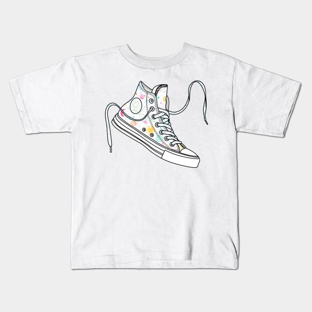 Pisces high tops - Pastel colours Kids T-Shirt by MickeyEdwards